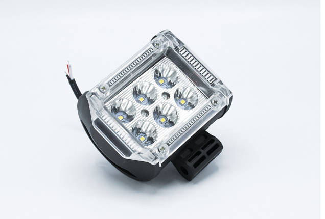 Світлодіодна фара з червоно - синім стробом "6 LED №1" / 1шт, фото 2