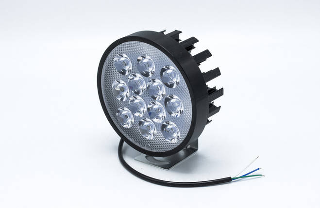 Світлодіодна фара доп світла з функцією стробоскопа "12 LED Big-Flash" / білий / 1шт, фото 3