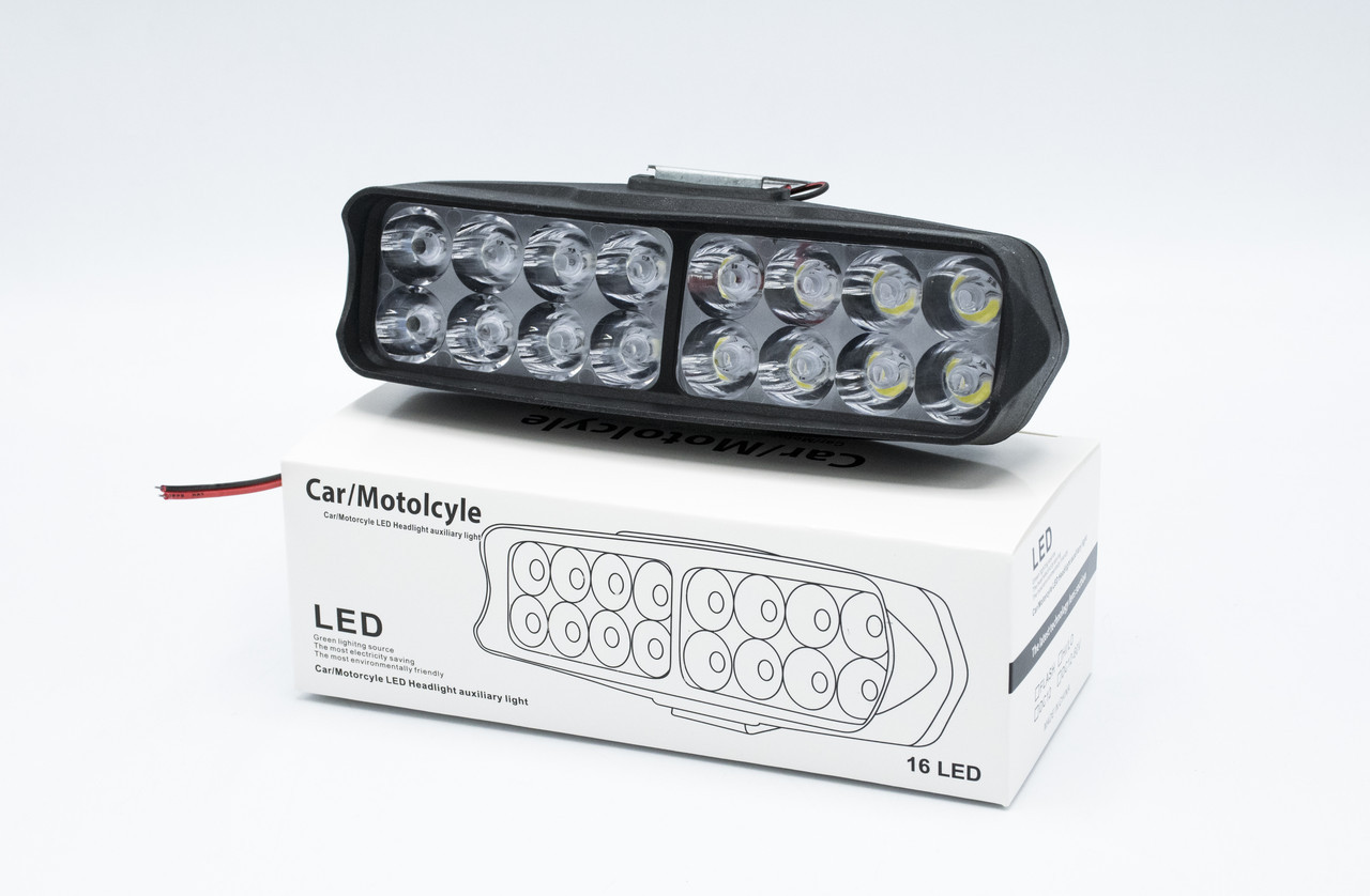 Світлодіодна фара з функцією стробоскопа "Car/Motolcyle" 16 LED-F / 1шт