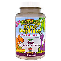 KAL, Dino-Dophilus, черемуха, 60 жевательных таблеток