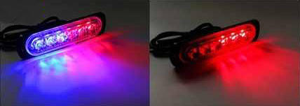 Сигнальні LED WARNING LIGHT/6LED/18 Режимів/Синьо-Червоний/10v-30v, фото 2