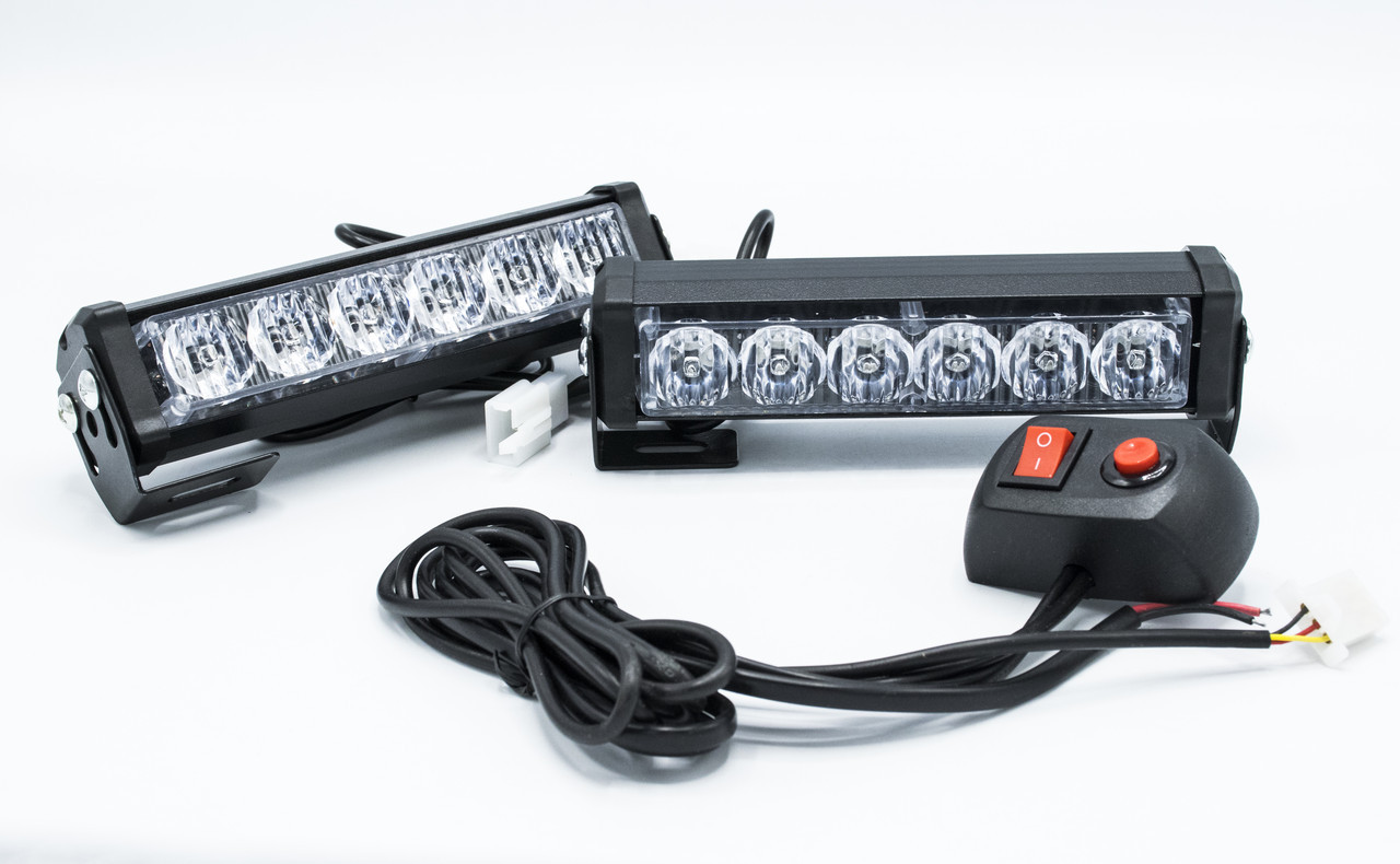 Стробоскопи ZW-364 / 6LED LONG / Червоно - Сині (В/Г/Д - 36х41х157мм)