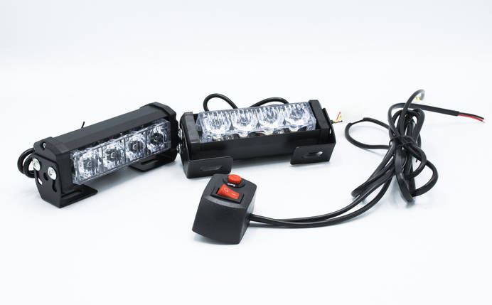 Стробоскопи ZW-365 / 4LED SHORT / Червоно - Сині (В/Г/Д - 30х38х120мм), фото 1