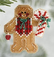 Набор для вышивания "Gingerbread Boy//Пряничный мальчик" Mill Hill MH186306