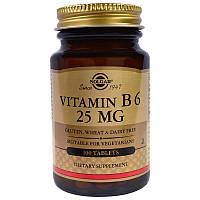 Вітамін В6, Vitamin B6, Solgar, 25 мг, 100 таблеток