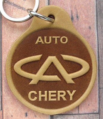 Автобрелок з шкіри CHERY Чері брелок для ключів