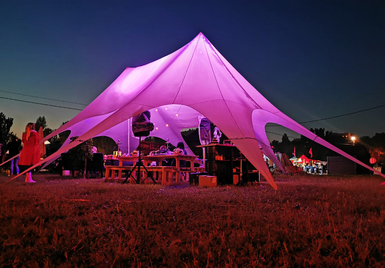 Шатер Звезда 2 14х10,5м (высокий и удлиненный) пляжная палатка - фото 2 - id-p254219631
