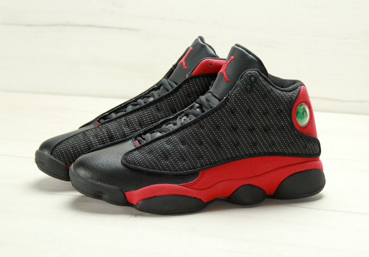 Кроссовки мужские черные Nike Air Jordan 13 (01782)