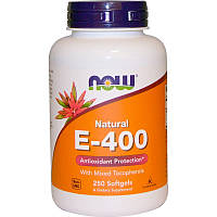 Витамин Е, E-400, Now Foods, 400, 250 капс.