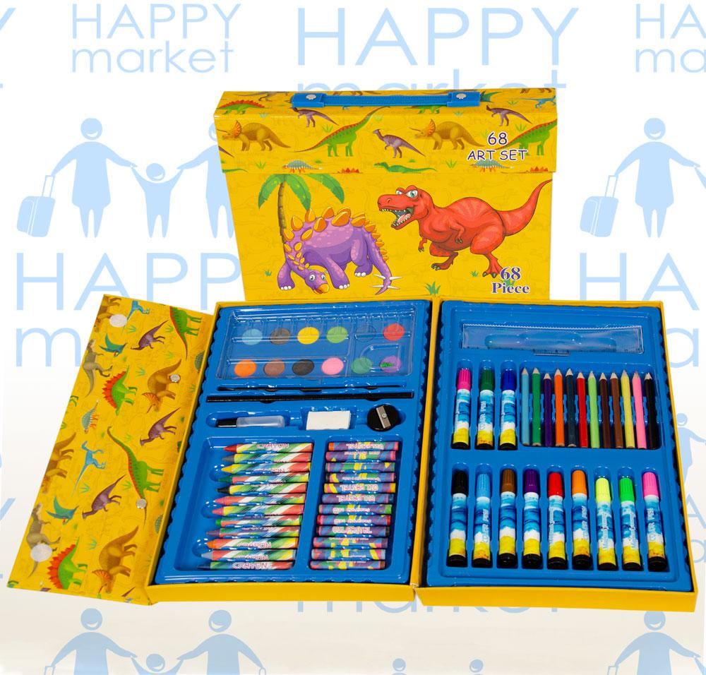 Набір для дитячої творчості Динозавр (68 предметів) валіза