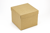 Коробка картонная квадратная "Подарочная 2", размер: 150*150*130 мм. М0040-О5 крафт