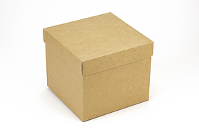 Коробка картонна квадратна "Подарункова 2", розмір: 150*150*130 мм. М0040-О5 крафт