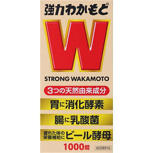 Strong Wakamoto молочнокислі бактерії, травні ферменти, пивні дріжджі, 1000 таб