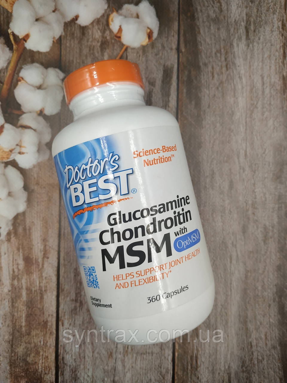 Doctor's Best Glucosamine & Chondroitin + MSM 360 caps глюкозамін для суглобів і зв'язок 3 шт. по 120