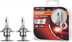Лампа галогенна (автолампа) Osram Night Breaker Silver H4 +100% 12 V 60/55 W (64193NBS-HCB)