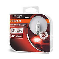 Автолампа OSRAM H7 55W 12V 64210NBS Night Breaker Silver +100  PX29t 10X2 Hard Duopet