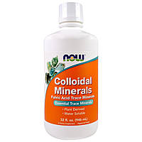 Коллоидные минералы, Colloidal Minerals, Now Foods, 946 мл.