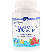 Nordic Naturals, Melatonin Gummies, Raspberry, 1.5 mg, 60 Gummies