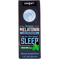 Onnit, Instant Melatonin, Fresh Mint Flavor, 3 mg , 1 fl oz (29 ml)