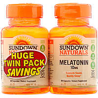 Sundown Naturals, Melatonin, Twin Pack, 10 mg, 90 Capsules Each