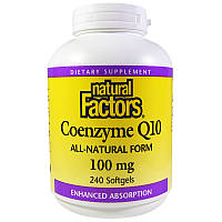 Коензим Q10 (Coenzyme Q10), Natural Factors, 100 мг, 240 капсул