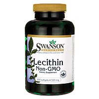 Соевый Лецитин, Lecithin Non-GMO, Swanson, 520 мг, 250 капсул