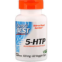 5-Htp, Гидрокситриптофан, Doctors Best, Best 5-HTP, 100 мг, 60 капсул, США