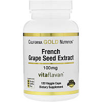 California Gold Nutrition, French Grape Seed Extract, 100 mg, Antioxidant Polyphenol, 120 Veggie Caps