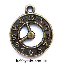 Метав. підвіска "годинник" бронза (1,7х2,1 см) 8 шт в уп.