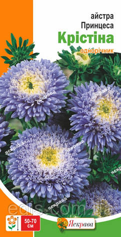 Айстра принцесса Крістіна Блакитна 0,3 г насіння Яскрава, фото 2