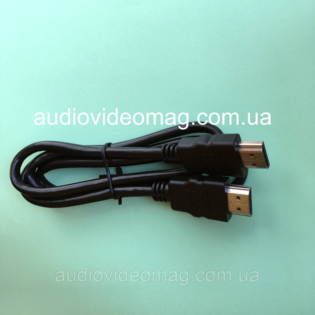 Кабель HDMI - HDMI, довжина 1 метр, товщина 6 мм, колір чорний
