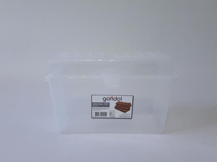 Контейнер харчовий пластиковий з кришкою для хліба Ємність для зберігання G455 Gondol 20,5*9 cm H 13,5 cm