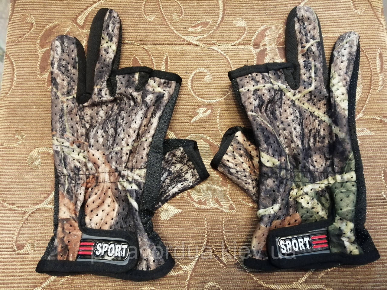 Рукавички для риболовлі, не змінна,відкриті пальці