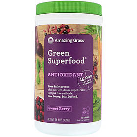 Amazing Grass, Green Superfood, Антиоксиданти ORAC з ягодами асаї, 420 г