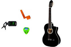 Ідеальний набір гітара+тюнер+аксесуари (різні кольори)