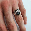 Чоловіча срібна печатка "Оскал тигра" 21 розмір, фото 2