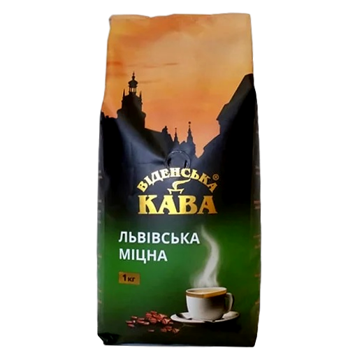 Кофе в зернах Віденська кава Міцна Львівська 1кг
