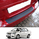 Захисна накладка на задній бампер для Chevrolet Aveo T250 седан, ЗАЗ Vida 2006-2023, фото 3