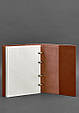 Блокнот з кільцевим механізмом та твердою обкладинкою з натуральної шкіри, фото 4