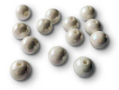 Намистинки (ланки) турманієві (М-03) Кульки білі