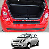 Захисна накладка на задній бампер для Chevrolet Aveo T255 5-дверний хетчбек 2008-2023, фото 2