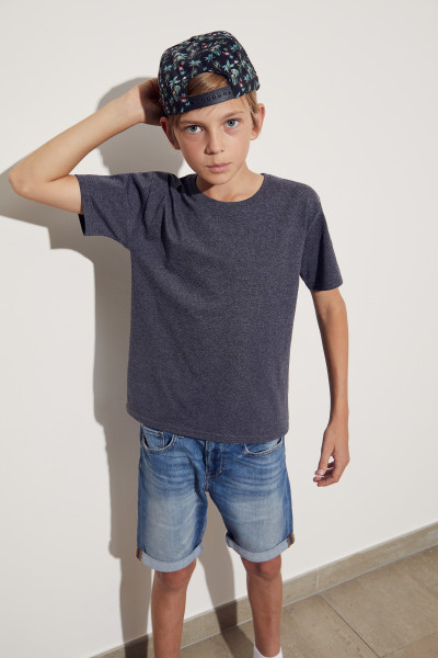 Дитяча футболка на хлопчика Fruit of the loom від 3 до 15 років темно-сірий меланж