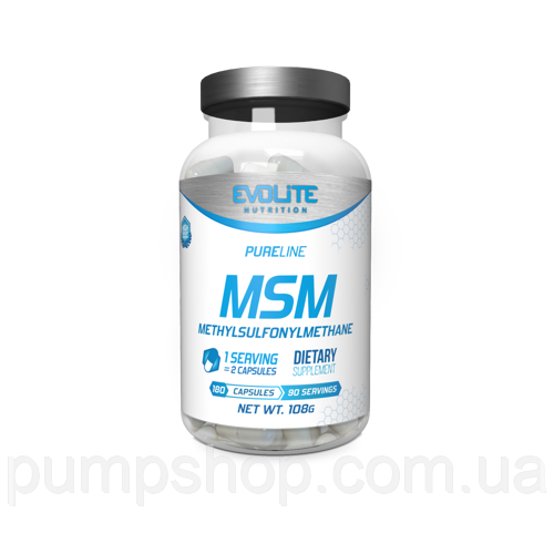 Метилсульфанілметан (МСМ) Evolite Nutrition MSM 500 мг 180 капс.