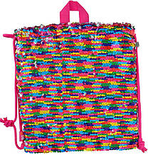 Сумка-мешок для девочки с пайетками Yes Rainbow, розовый