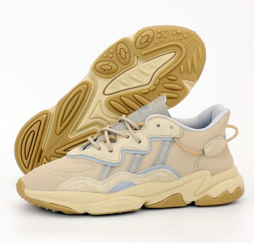 Чоловічі кросівки Adidas Ozweego Beige Рефлективні 41-45р. Живе фото. топ