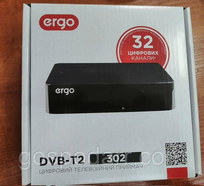 ТВ-ресивер DVB-T2 Ergo 302 (T2 302), фото 1