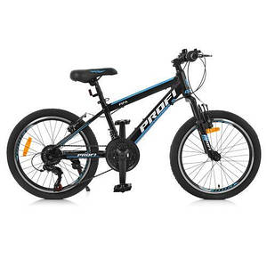 Дитячий спортивний велосипед Profi 20" G20FIFA A20.1 SHIMANO 18SP чорно-блакитний