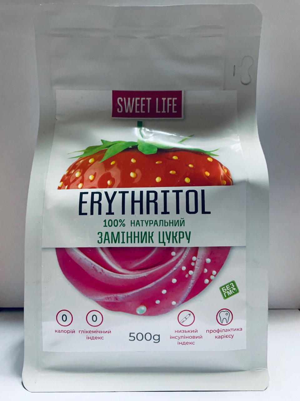 Натуральний цукрозамінник еритритол Sweet Life Erythritol 500 g