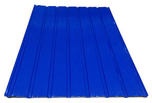 Профнастил для забору ПС-10, синій, товщина 0,20 мм висота 1,2 м Х 0,95 м, фото 2