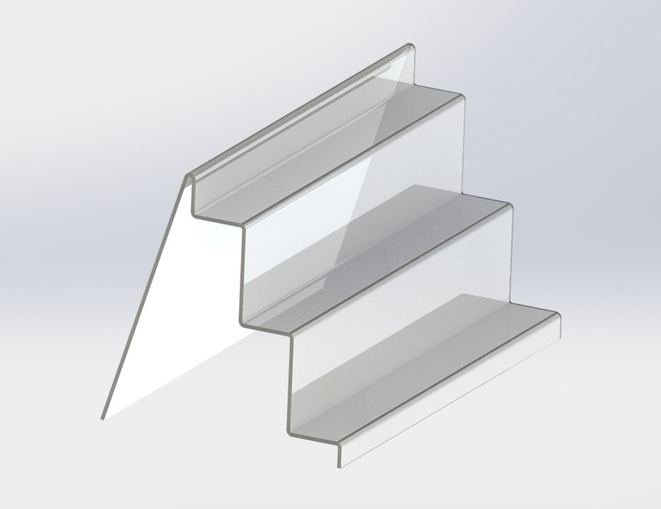 Гірка під товар 210 x 120 x 1.8 мм.